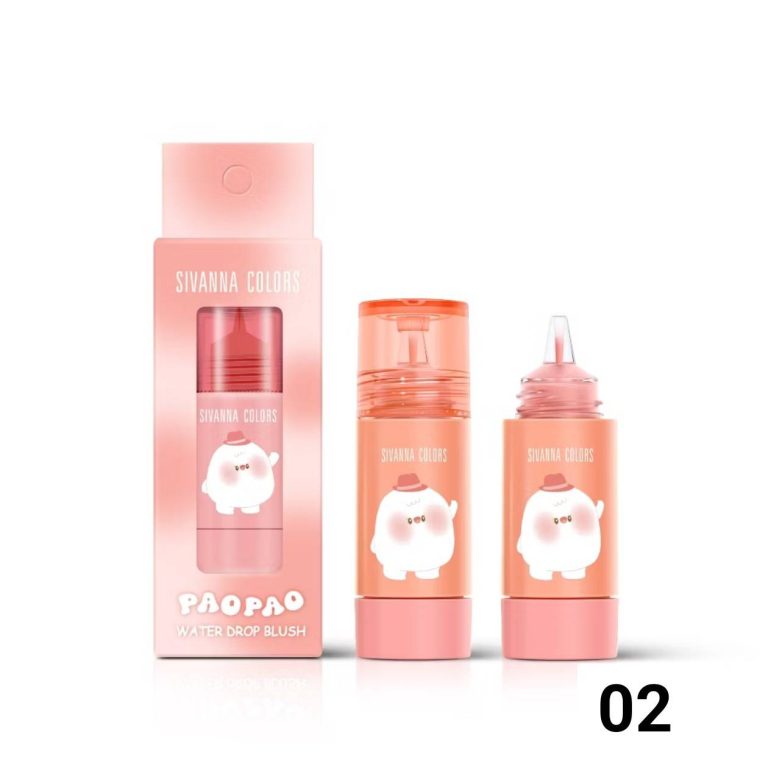 HF752 Sivanna colors pao pao water drop blush ซีเวนน่า คัลเลอร์ส เปา เปา วอเทอร์ ดรอป บลัช 6g. - 02.happie pao pao