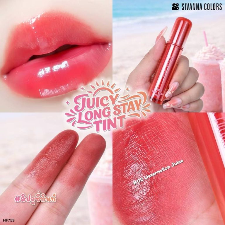HF753 Sivanna colors juicy long stay tint ซีเวนน่า คัลเลอร์ส จูซี่ ลอง สเตย์ ทิ้นท์ 2.5g. - 02.Watermelon juice