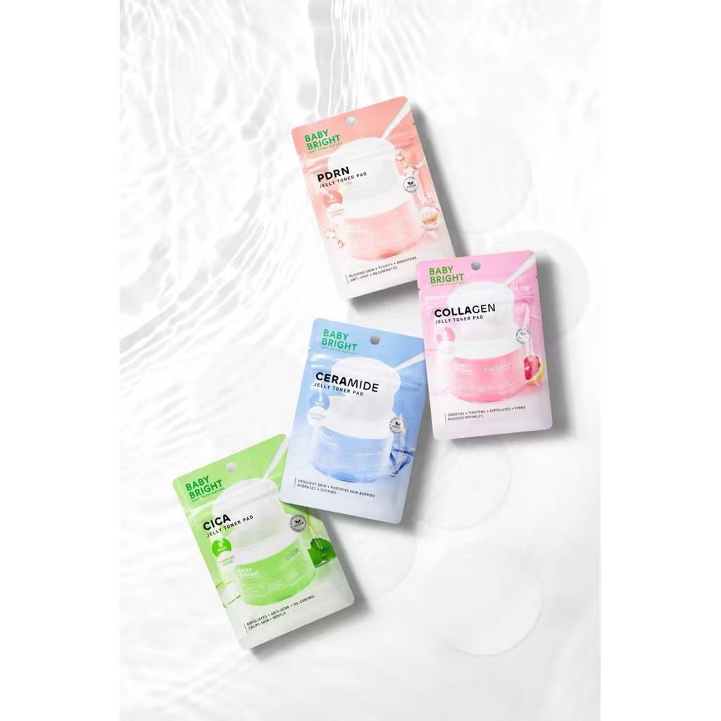 Baby bright jelly toner pad เบบี้ไบร์ท เซราไมด์เจลลี่โทนเนอร์แพด 33gx6pcs - Image 4