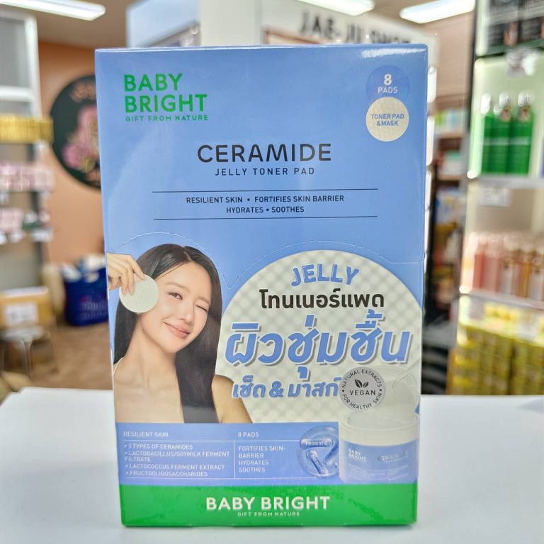Baby bright jelly toner pad เบบี้ไบร์ท เซราไมด์เจลลี่โทนเนอร์แพด 33gx6pcs - 01.ceramide