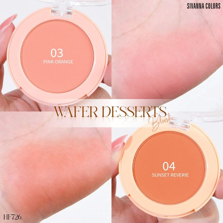 Sivanna colors wafer desserts blush ซีเวนน่า คัลเลอร์ส ปัดแก้ม 4.2g. - 03.Pink orange