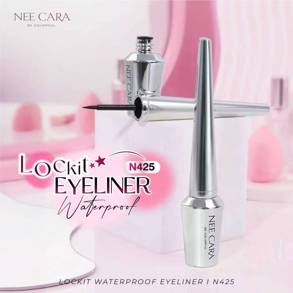 N425 Nee cara lockit waterproof eyeliner นี คารา บี คัลเลอร์ฟูล ล็อกอิท วอเตอร์พรูฟ อายไลเนอร์ 7.5g. - Image 6
