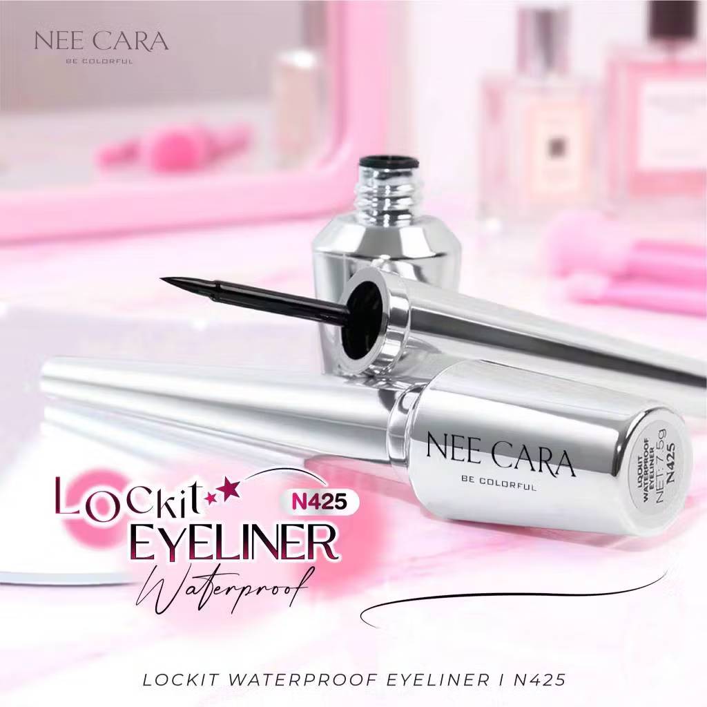 N425 Nee cara lockit waterproof eyeliner นี คารา บี คัลเลอร์ฟูล ล็อกอิท วอเตอร์พรูฟ อายไลเนอร์ 7.5g. - Image 7