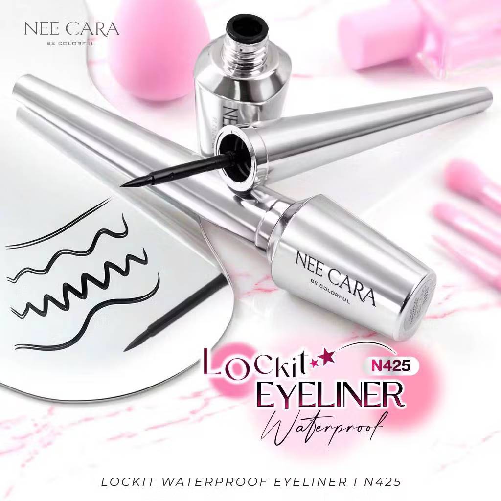 N425 Nee cara lockit waterproof eyeliner นี คารา บี คัลเลอร์ฟูล ล็อกอิท วอเตอร์พรูฟ อายไลเนอร์ 7.5g. - Image 8