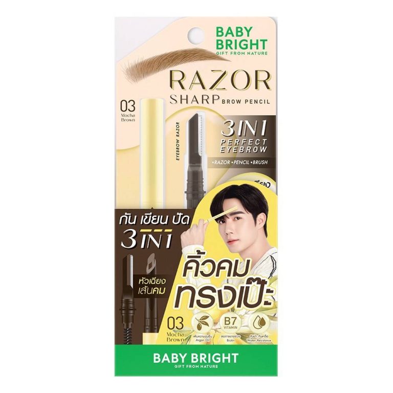 Baby bright razor sharp brow pencil - NO.3 mocha brown