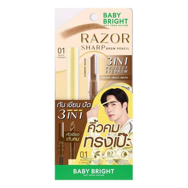 Baby bright razor sharp brow pencil - NO.1burnt caramel