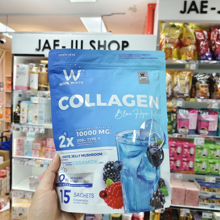 Wink white collagen plus วิงค์ไวท์ คอลลาเจน พลัส 12gx15pcs - 02.Blue HYA plus