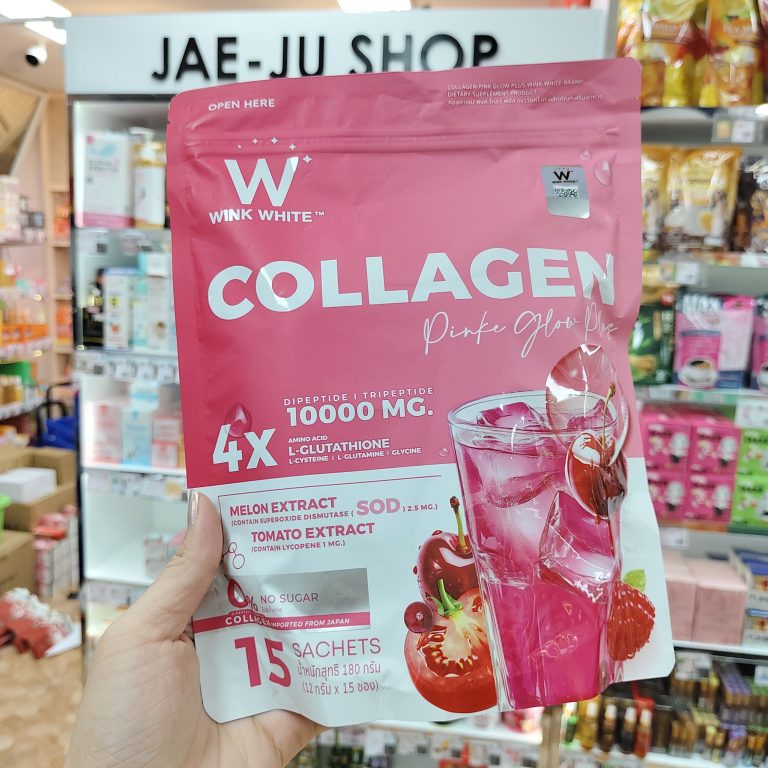 Wink white collagen plus วิงค์ไวท์ คอลลาเจน พลัส 12gx15pcs - 01.Pink glow plus