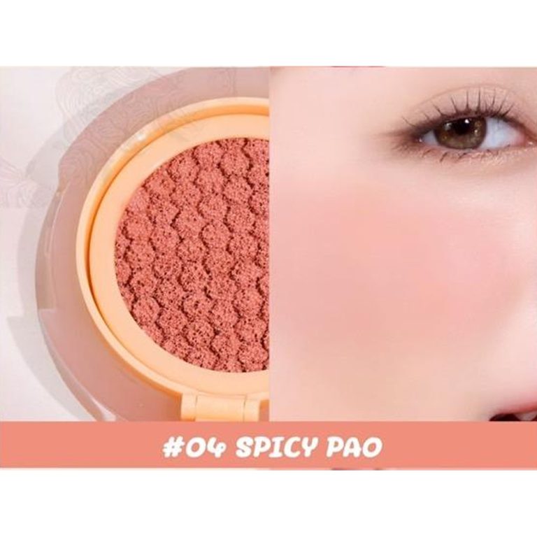 HF747 Sivanna colors pao pao dewy cushtion blush ซีเวนน่า คัลเลอร์ส คุชชั่น บรัช 5g - 04.SPICY PAO