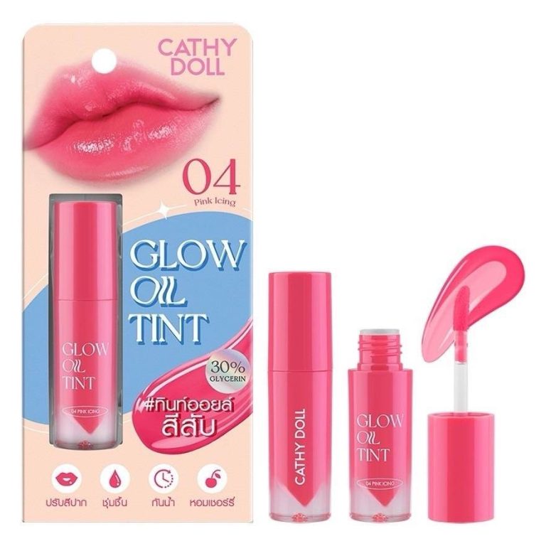 Cathy Doll Glow Oil Tint โกลว์ ออยล์ ทินท์ - NO.4Pink Icing