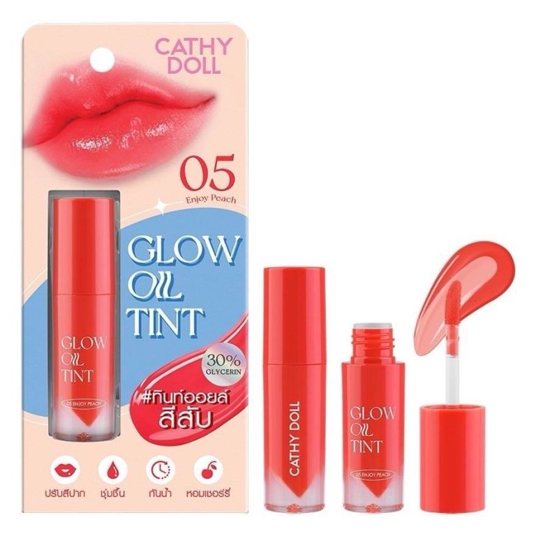 Cathy Doll Glow Oil Tint โกลว์ ออยล์ ทินท์ - NO.5Enjoy Peach