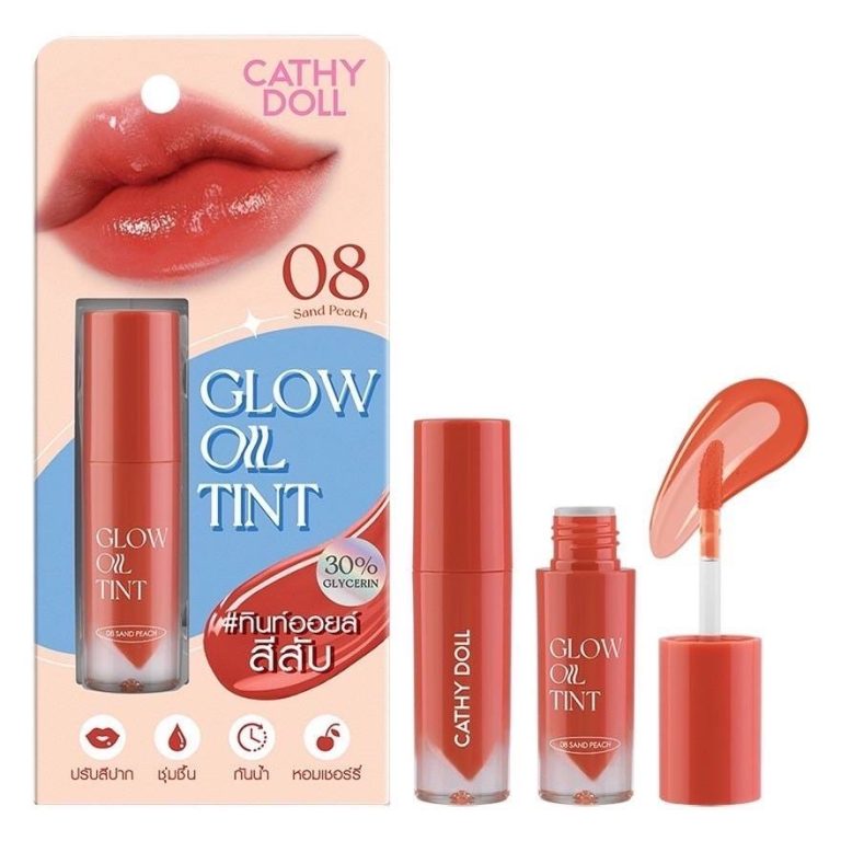 Cathy Doll Glow Oil Tint โกลว์ ออยล์ ทินท์ - NO.8Sand Peach