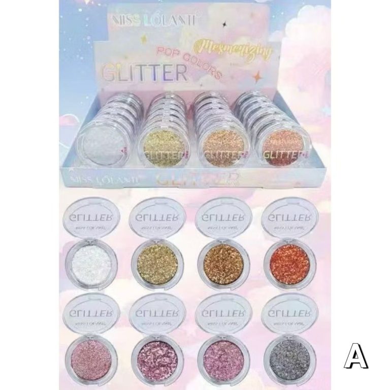 MS230-A-B Miss lolanti pop colors glitter กลิตเตอร์ตลับกลมฝาใส - 01.A