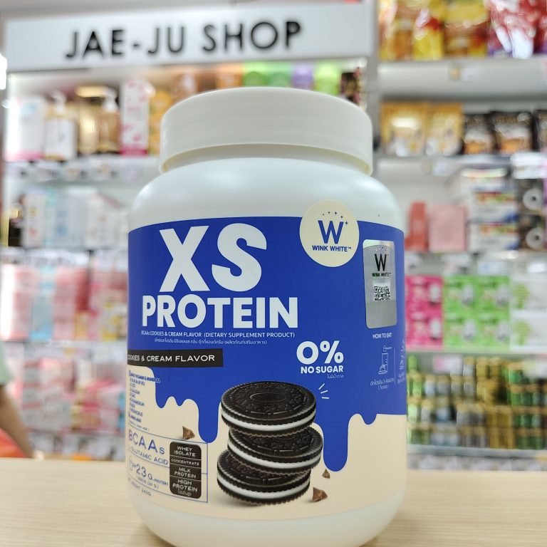WINK WHITE XS protein  milk flavor เอ็กซ์เอส โปรตีน 5สูตร ผลิตภัณฑ์เสริมอาหาร 240g. - 04.กลิ่นคุ๊กกี้&ครีม