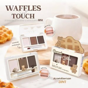 Sivanna colors waffles soft touch 3in1 ซีเวนน่า คัลเลอร์ส วาฟเฟิล ซอฟท์ ทัช อายบราวส์ แอนด์ แชโดว์ 13x3g