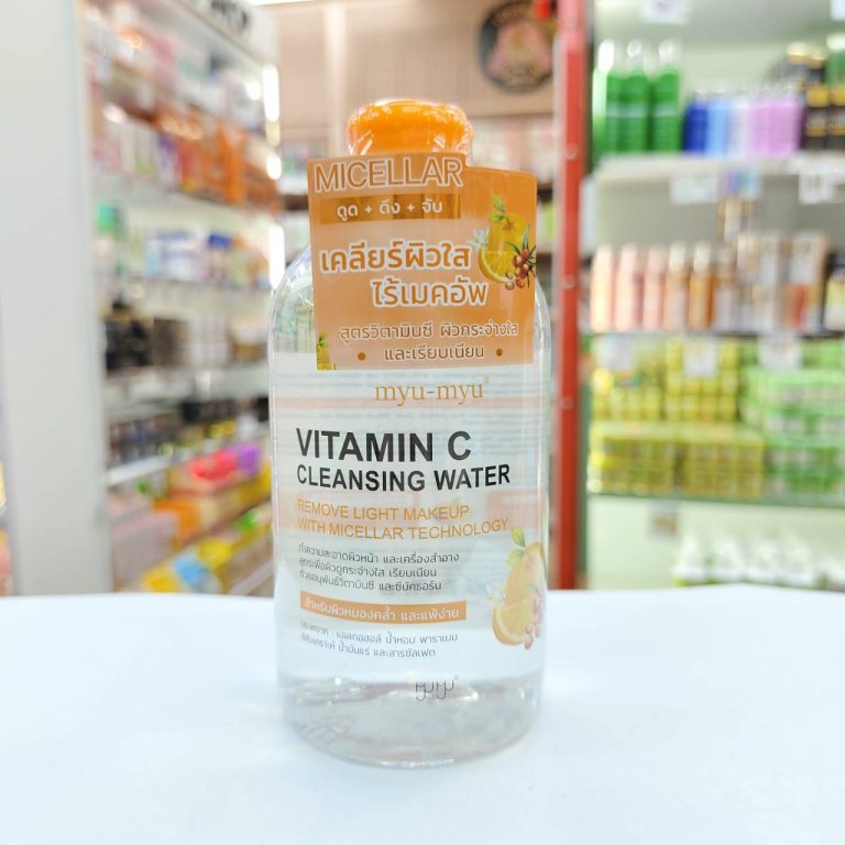 MYU-MYU cleansing water คลีนซิ่ง วอเตอร์ เคลียร์ผิวใส ไร้เมคอัพ 300ml. - 03.Vitamin c