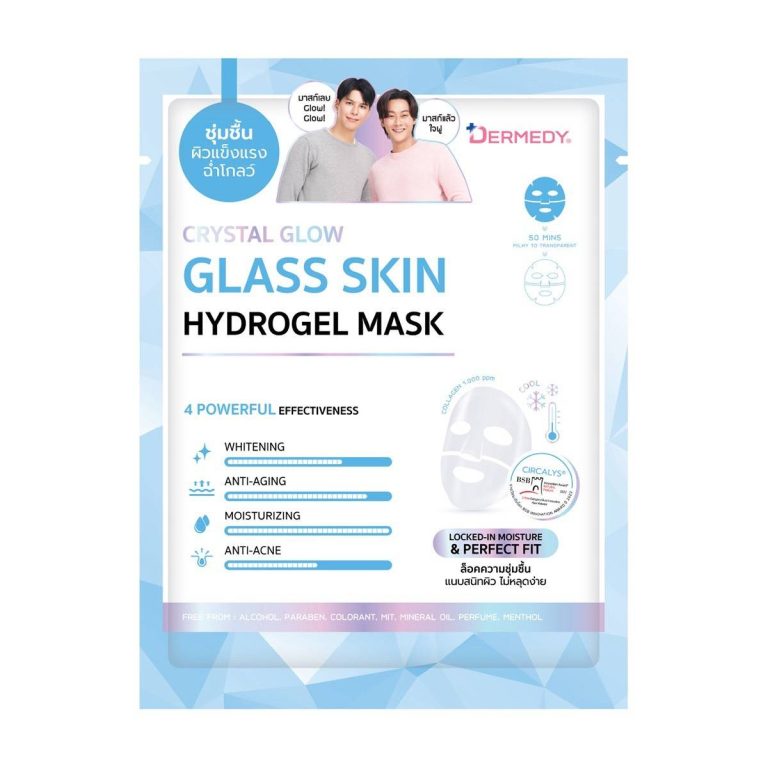 DERMEDY crystal glow hydrogel mask เดอร์มีดี คริสตัล โกลว์ ไฮโดรเจล มาสก์ 16gx10pcs - 03.glass skin