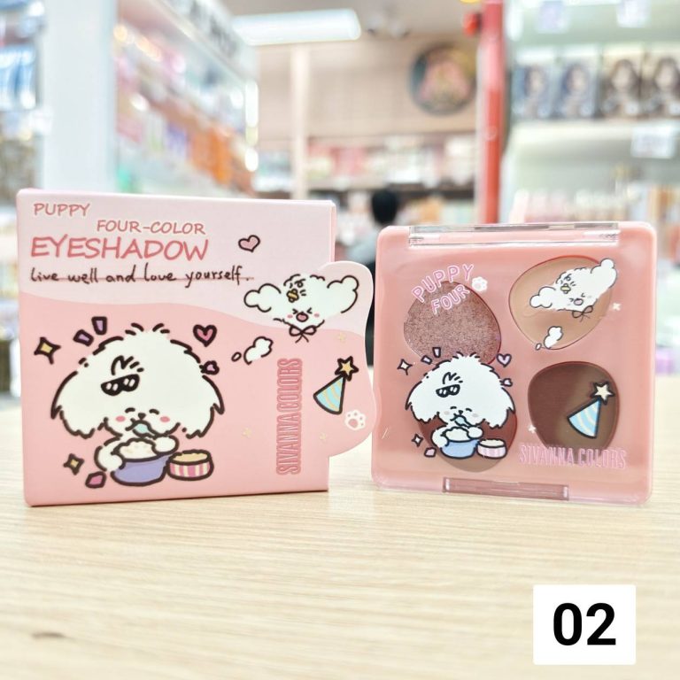 HF837 Sivanna colors puppy four-color eyeshadow  ซีเวนน่า คัลเลอร์ส พัพพี/โฟร์-คัลเลอร์ส อายแชโดว์ 4.1g - 02. chasing rose
