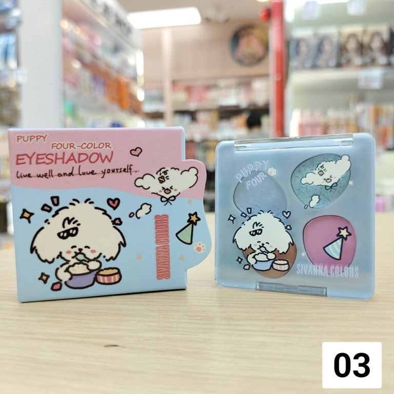 HF837 Sivanna colors puppy four-color eyeshadow  ซีเวนน่า คัลเลอร์ส พัพพี/โฟร์-คัลเลอร์ส อายแชโดว์ 4.1g - 03. dusty blue