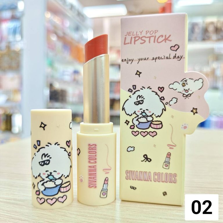 HF816 Sivanna colors jelly pop lipstick ซีเวนน่า คัลเลอร์ส เจลลี่ ป๊อป ลิปสติก 3.6g. - 02. peach pudding