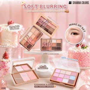 HF620-04 Sivanna colors soft blurring 12/3 color double eye palette 10.5g.