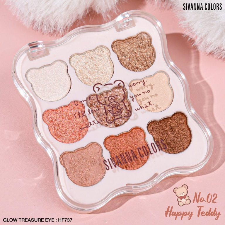 HF737 Sivanna colors glow treasure eye ซีเวนน่า คัลเลอร์ส โกล์ว เทรเซอร์ อาย 1.4x9g - 02.Happy Teddy