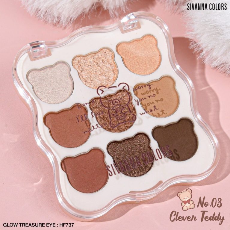 HF737 Sivanna colors glow treasure eye ซีเวนน่า คัลเลอร์ส โกล์ว เทรเซอร์ อาย 1.4x9g - 03.Clever Teddy