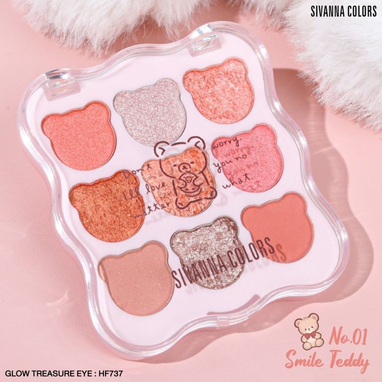 HF737 Sivanna colors glow treasure eye ซีเวนน่า คัลเลอร์ส โกล์ว เทรเซอร์ อาย 1.4x9g - 01.Smile Teddy