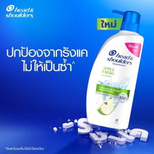 Head&shoulders เฮด แอนด์ โชว์เดอร์ แอปเปิ้ล เฟรช #apple fresh shampoo 370ml.