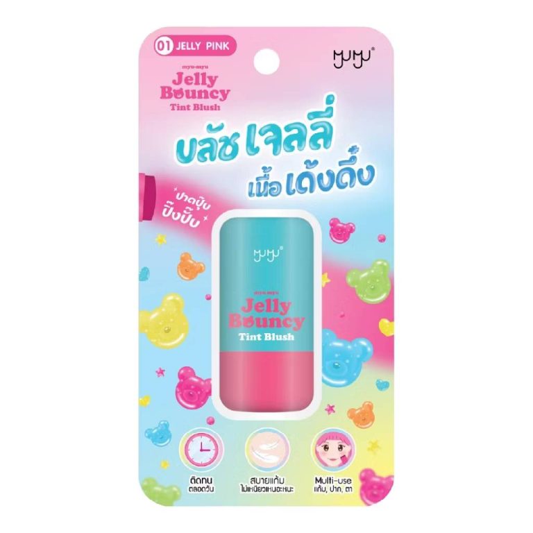 MYU MYU jelly bouncy tint blush มิว-มิว เจลลี่ เบาซ์ซี่  ทิ้นท์ บลัช 6.5g - 01. jelly pink