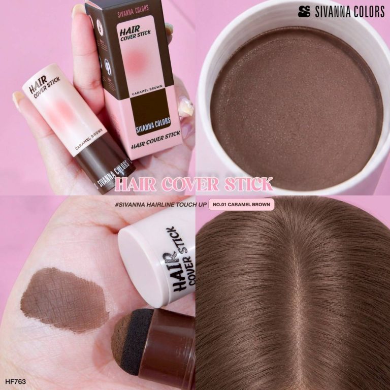 HF763 Sivanna colors hair cover stich ซีเวนน่า คัลเลอร์ แฮร์ คัฟเวอร์ สติ๊ก 4.5g - 01. caramel brown