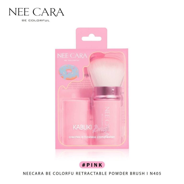 Nee cara retractable powder brush นีคาร่า คัลเลอร์ฟูล แปรงปัดแก้ม - 03.สีชมพู