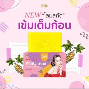 White Aura Ginseng herbal soap 160g. ไวท์ออร่า สบู่โสมใหญ่