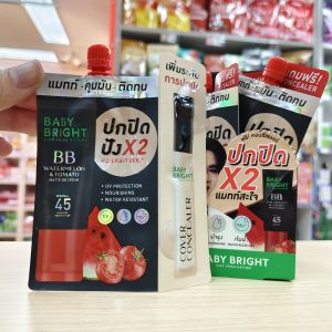 Baby bright watermelon&tomato matte bb cream spf45 pa++ เบบี้ไบร์ท วอเตอร์เมล่อนแอนด์โทเมโท เอสพีเอฟ 45 พีเอ+++ 7+2x6pcs