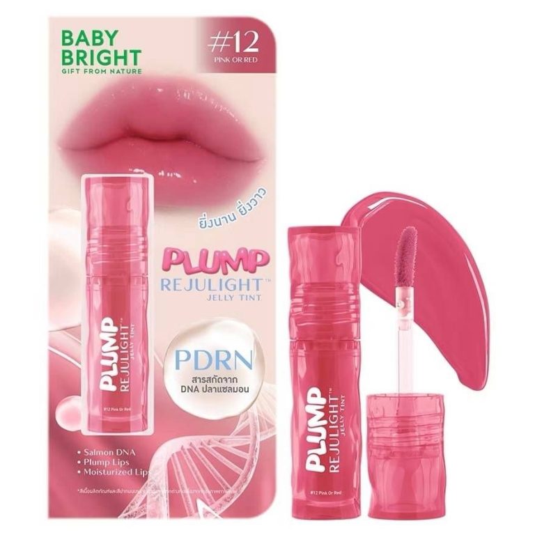 Baby Bright plump rejulight lelly tint  bubble gum เบบี้ไบร์ท พลัมพ์รีจูไลท์เจลลี่ทิ้นท์#บับเบิ้ลกัม 3g. - 12.PINK OR PED