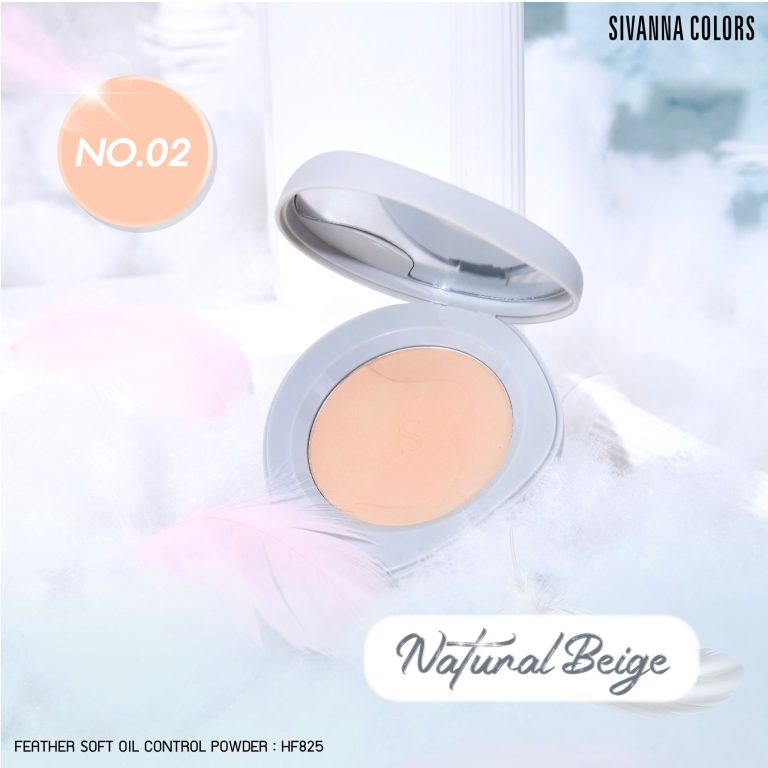 Sivanna colors faether soft oil control powder ซีเวนน่า คัลเลอร์ส เฟธเธอะ ซอฟท์ ออยล์ พาวเดอร์ 6.8กรัม - 02.Natural Beige
