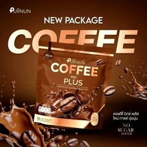 Puiinun coffee mix plus คอฟฟี่ มิกซ์ พลัส ตราปุยนุ่น ผลิตภัณฑ์เสริมอาหาร 15gx15pcs