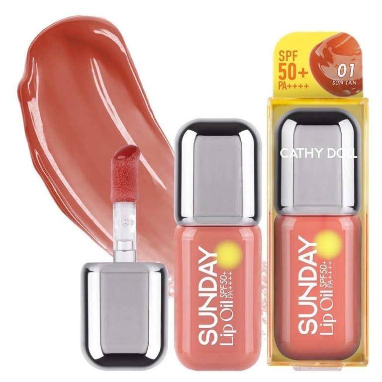 Cathy doll sunday lip oil spf50+pa++++ เคที่ดอลล์ ซันเดย์ลิปออยส์ เอสพีเอฟ50+พีเอ++++ 3.5g. - 01. SUN TAN