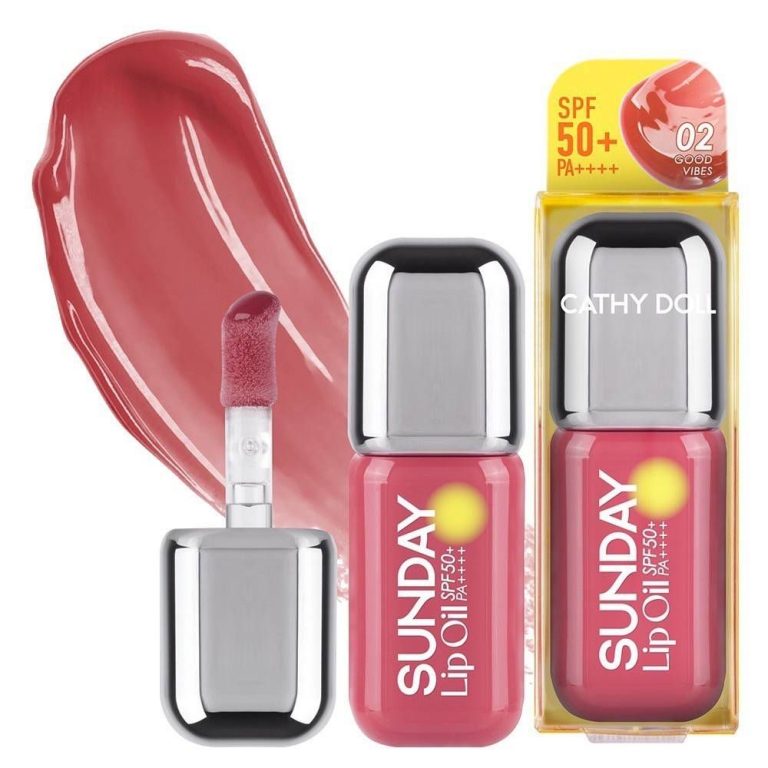 Cathy doll sunday lip oil spf50+pa++++ เคที่ดอลล์ ซันเดย์ลิปออยส์ เอสพีเอฟ50+พีเอ++++ 3.5g. - 02.GOOD VIBES