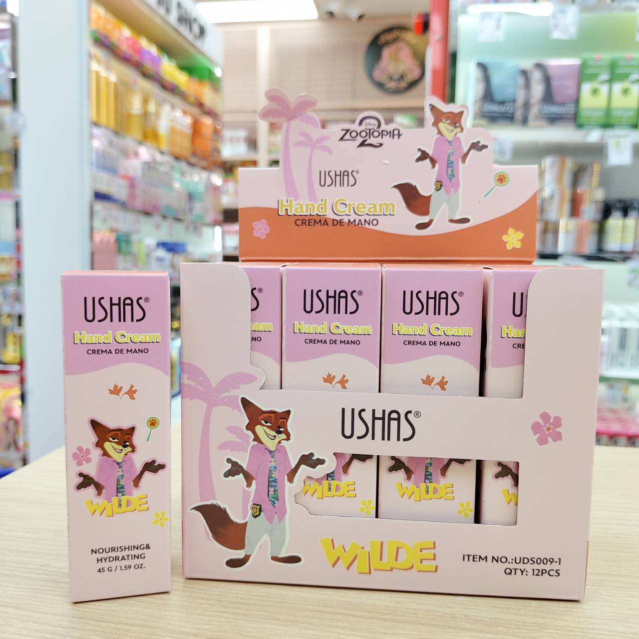 ushas hand cream crema de mano ยูสซาส แฮนด์ครีม สีชมพู 45g - Image 3