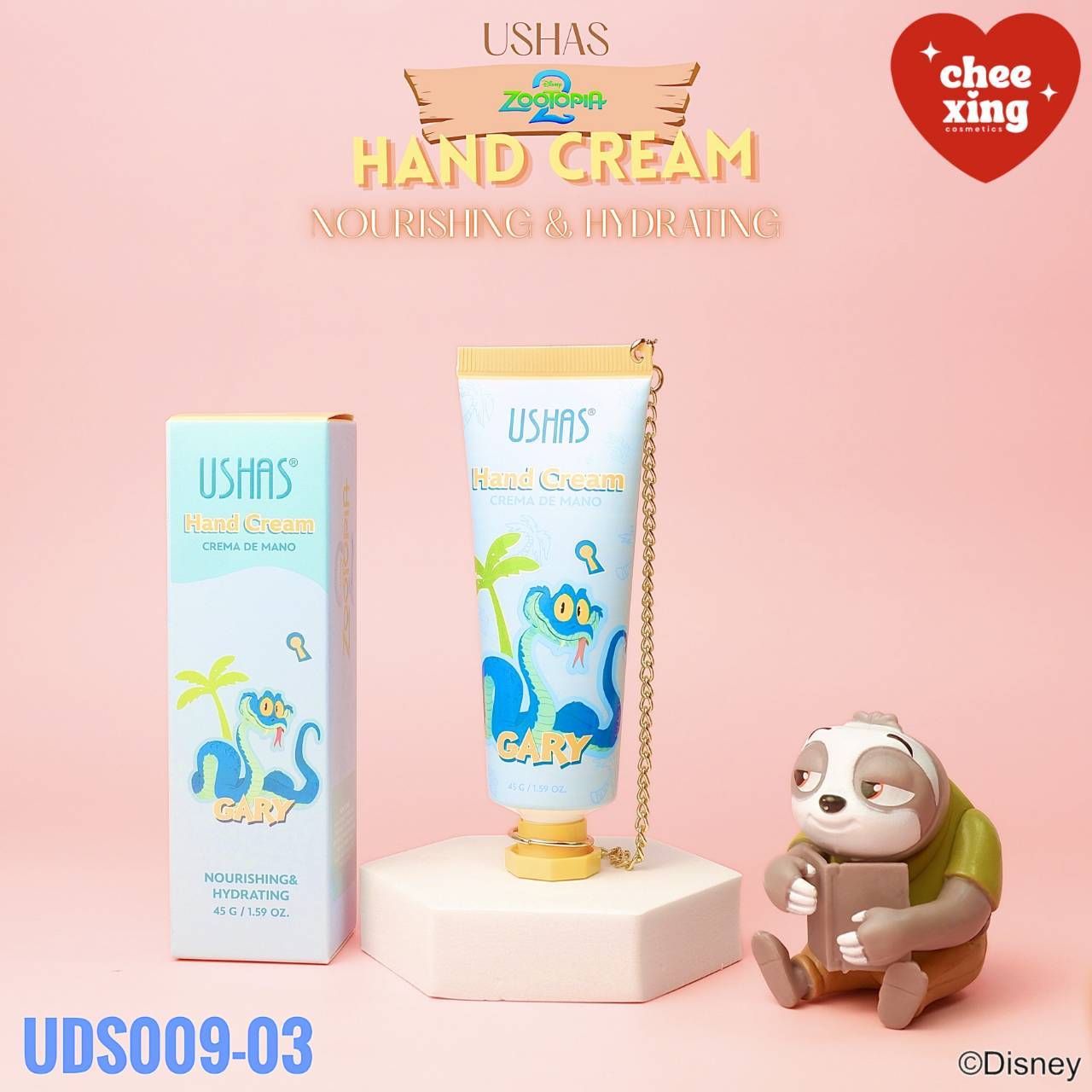ushas hand cream crema de mano ยูสซาส แฮนด์ครีม สีฟ้า 45g