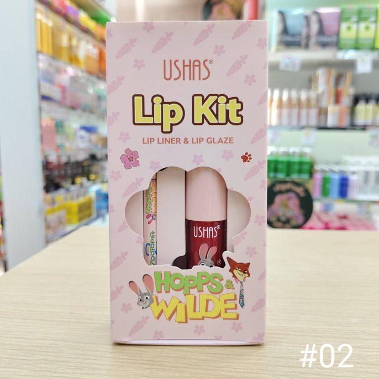 Ushas lip kit lip liner & lip glaze ยูสซาส ลิปไลเนอร์ แอนด์ ลิปเกลซ - No.02
