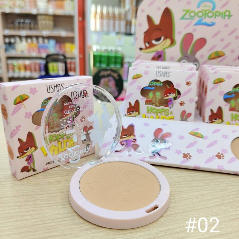USHAS zootopia oil control ยูสซาส ซูโทเปีย ออย คอนโทรล พาวเดอร์ - 02. cacao blend
