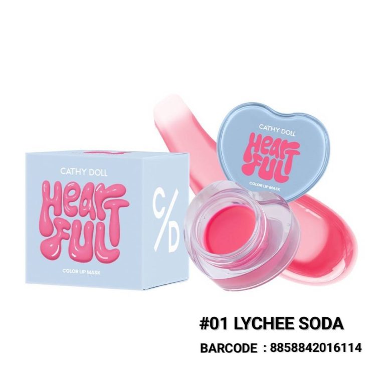 Cathy doll heartful color lip mask เคที่ดอลล์ ฮาร์ทฟลูคัลเลอร์สลิปมาส์ก - NO.1 lychee soda