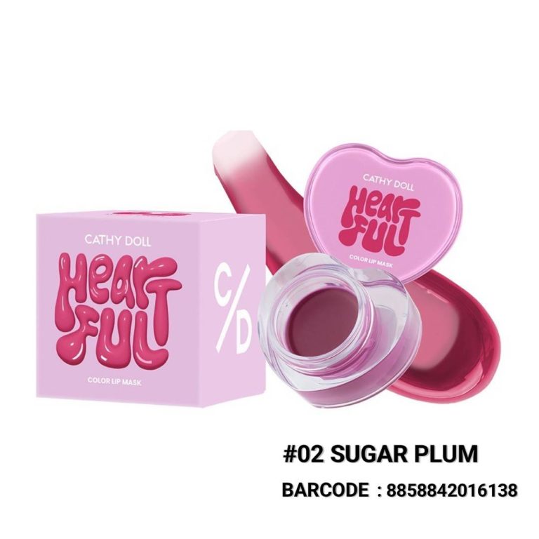 Cathy doll heartful color lip mask เคที่ดอลล์ ฮาร์ทฟลูคัลเลอร์สลิปมาส์ก - NO.2Sugar Plum