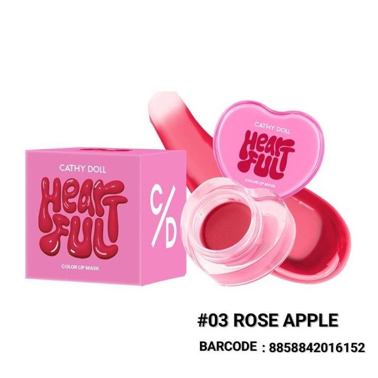 Cathy doll heartful color lip mask เคที่ดอลล์ ฮาร์ทฟลูคัลเลอร์สลิปมาส์ก - NO.3Rose Apple