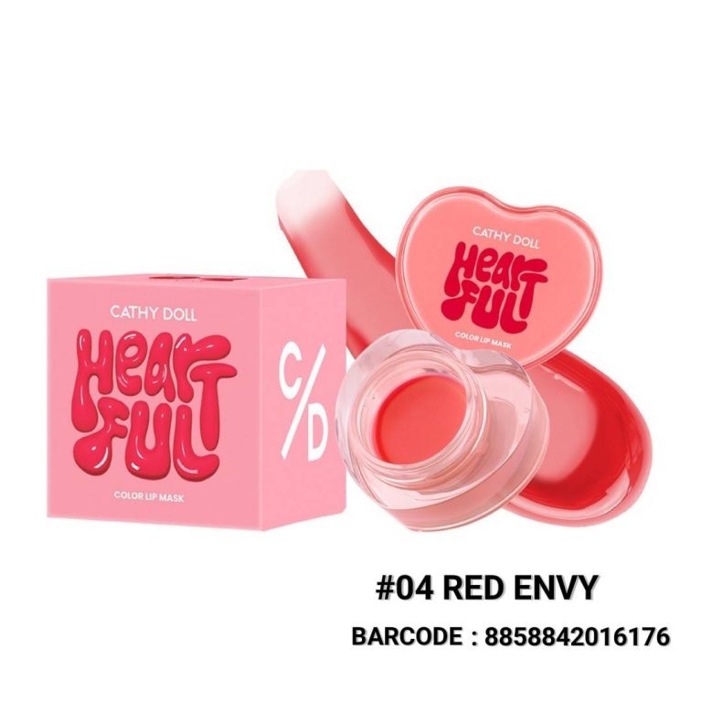 Cathy doll heartful color lip mask เคที่ดอลล์ ฮาร์ทฟลูคัลเลอร์สลิปมาส์ก - NO.4Red Envy