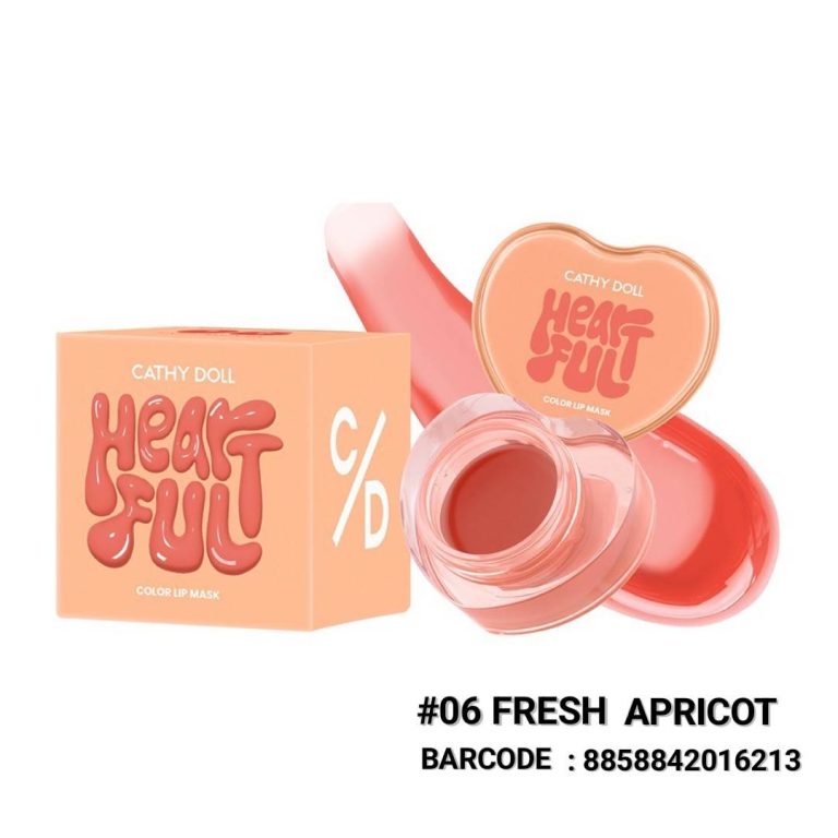Cathy doll heartful color lip mask เคที่ดอลล์ ฮาร์ทฟลูคัลเลอร์สลิปมาส์ก - NO.6Fresh Apricot