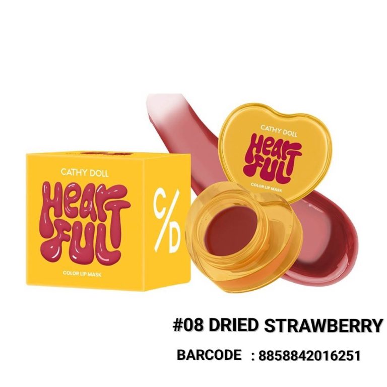 Cathy doll heartful color lip mask เคที่ดอลล์ ฮาร์ทฟลูคัลเลอร์สลิปมาส์ก - NO.8Dried Strawberry