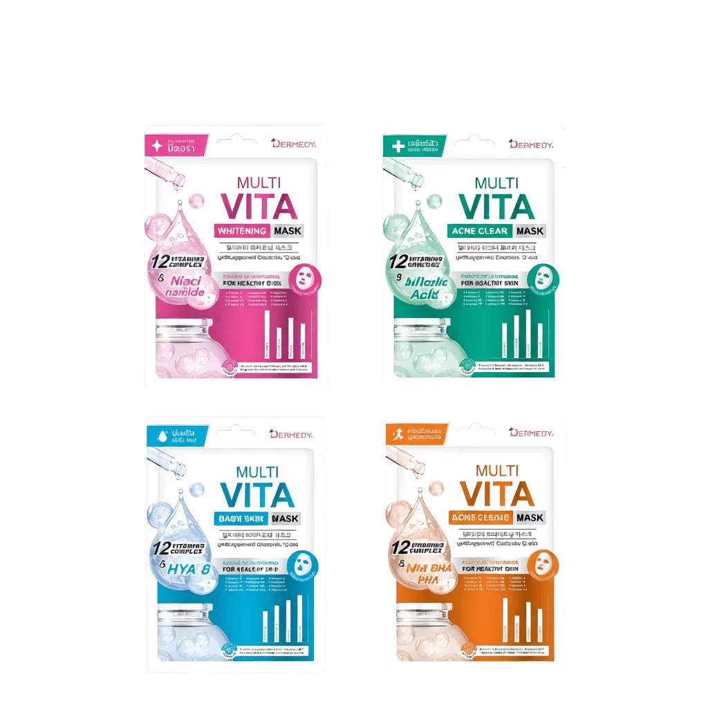 DERMEDY multi vita mask เดอร์มีดี มัลติ ไวต้า มาสก์ 25gx10pcs - Image 8